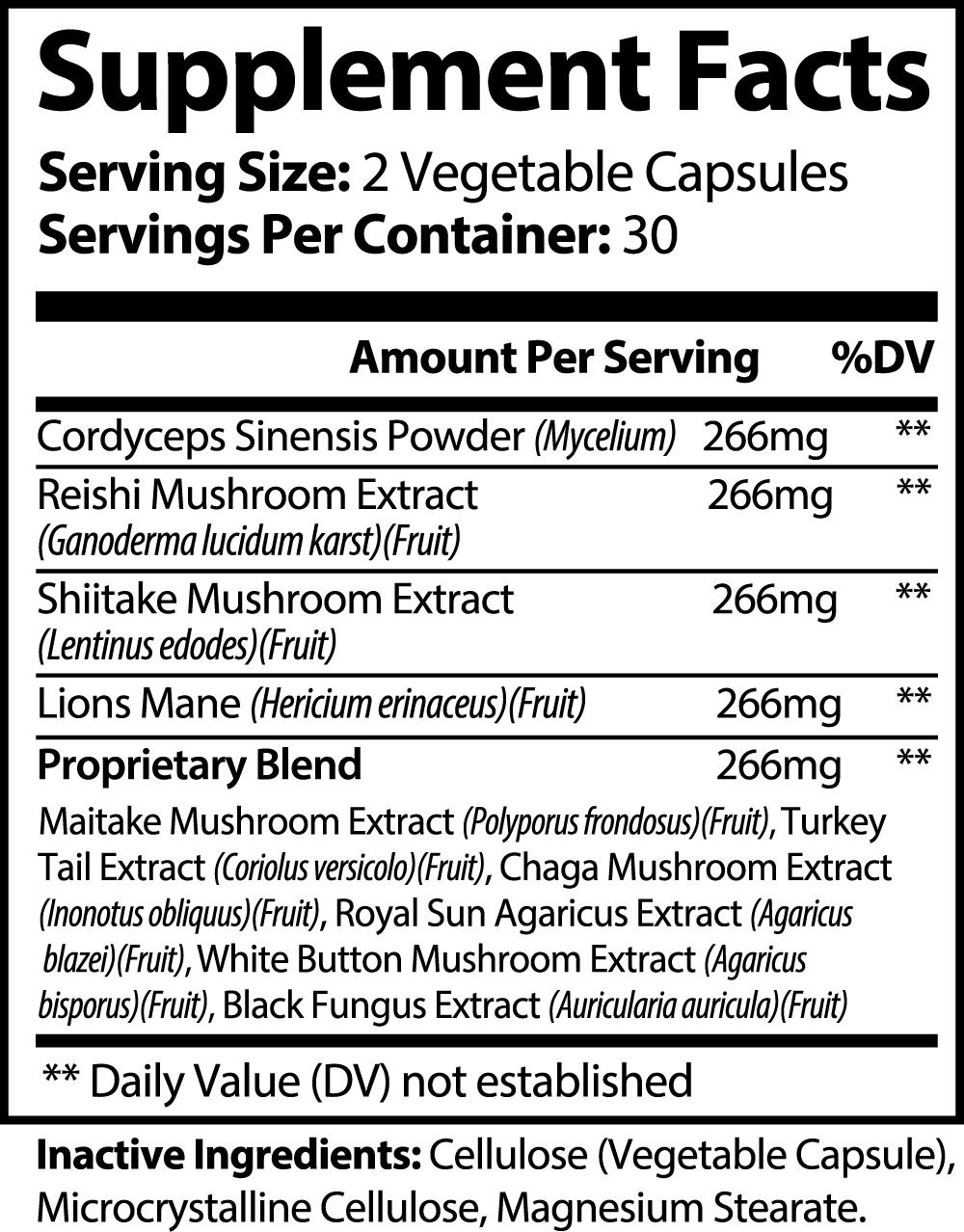 Naturafuel Mushroom Complex - Clarity, Focus, Immune